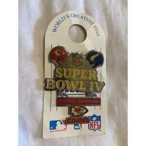 AMERICAN FOOTBALL NFL pin badges Logo Club Team Helmet Logo Super Bowl IV